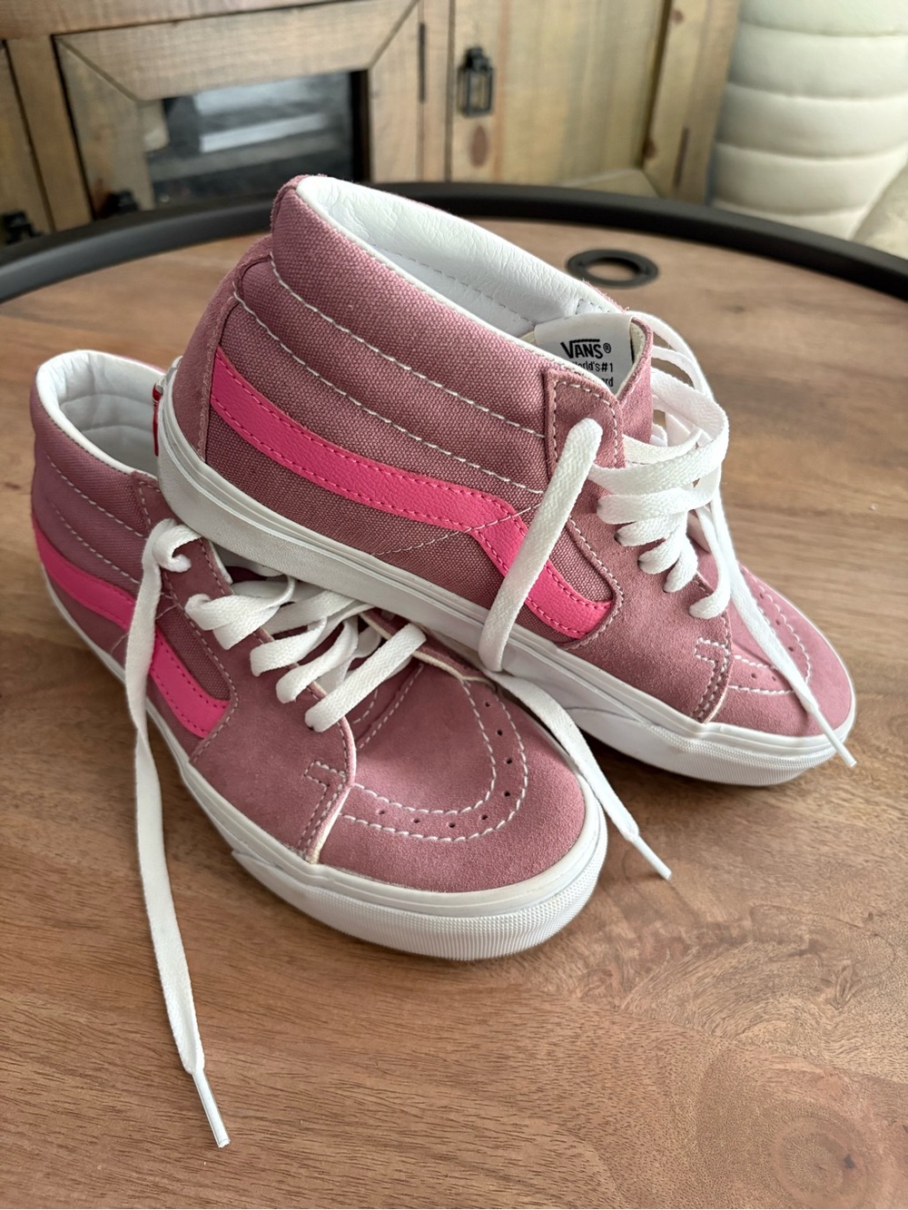 Vans Pink High-Top Skate Sneakers size 7 women’s